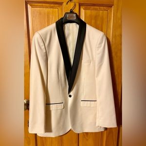 Classy cream and black tuxedo jacket